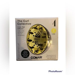 Conair The Curl Collective Coily Diffuser in Black/Yellow